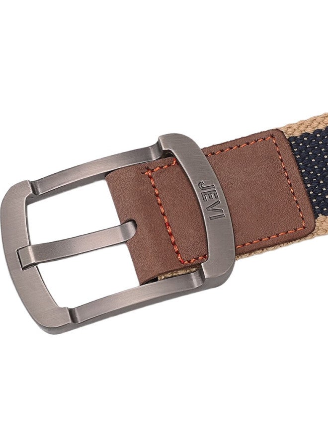 JEVI Jiweifan Canvas Belt, Men'S Leather Belt, Casual Trouser Belt, Korean-Style Student Pin Buckle, Youth Military Training Belt, Outdoor Holiday Gift - Image 2