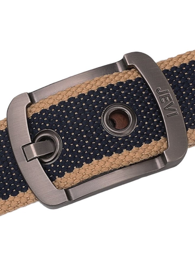 JEVI Jiweifan Canvas Belt, Men'S Leather Belt, Casual Trouser Belt, Korean-Style Student Pin Buckle, Youth Military Training Belt, Outdoor Holiday Gift - Image 3