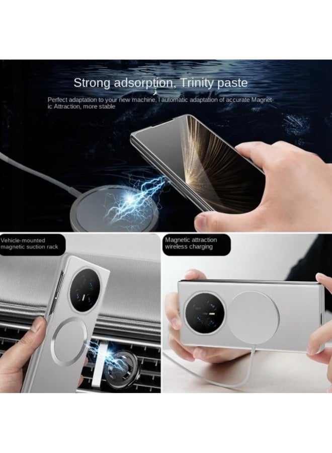 general Slim Bezels Case Compatible with Honor Magic V5 Magnetic Frameless Hard PC Camera Protect Cover Wireless Charging Phone Shell For Magic V5 - Image 3