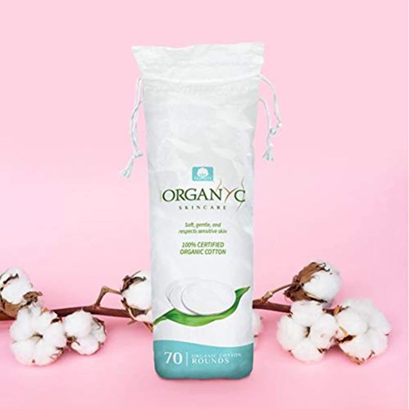 Organyc 100% Organic Cotton Rounds - Biodegradable Cotton, Chemical Free, For Sensitive Skin (70 Count) - Daily Cosmetics. Beauty and Personal Care - Image 3