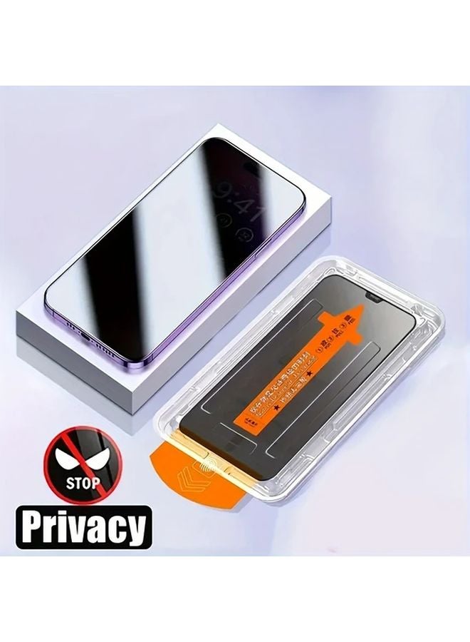 iPhone 11 Tempered Glass Privacy Screen Protector Scratch Resistant Easy Installation Kit - Image 1