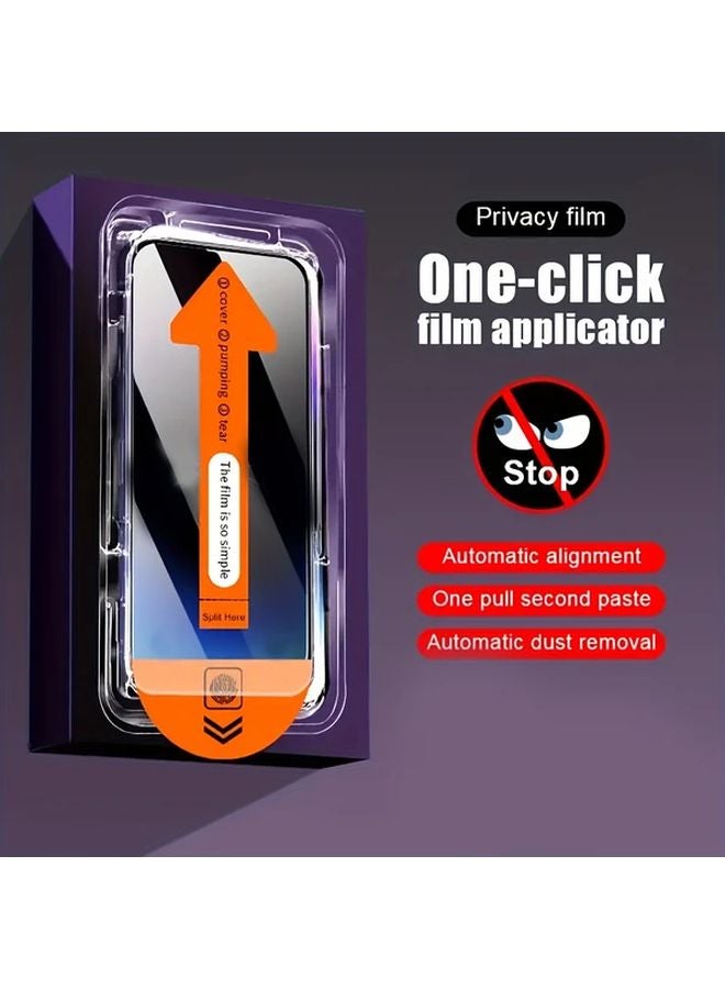 iPhone 11 Tempered Glass Privacy Screen Protector Scratch Resistant Easy Installation Kit - Image 2