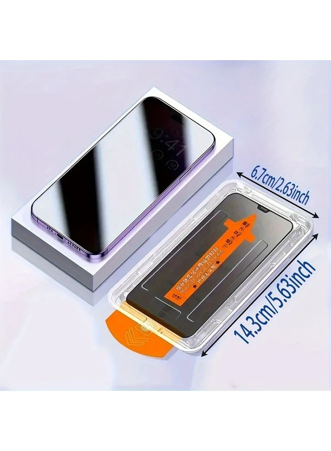iPhone 11 Tempered Glass Privacy Screen Protector Scratch Resistant Easy Installation Kit - Image 3
