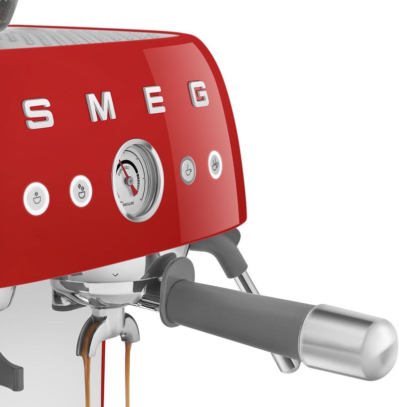 Smeg EGF03RDUK Espresso Machine with Pump & Grinder, Adjustable Temperature & Pre-Infusion, Italian Design, Red 2.4 L EGF03RDUK RED - Image 4