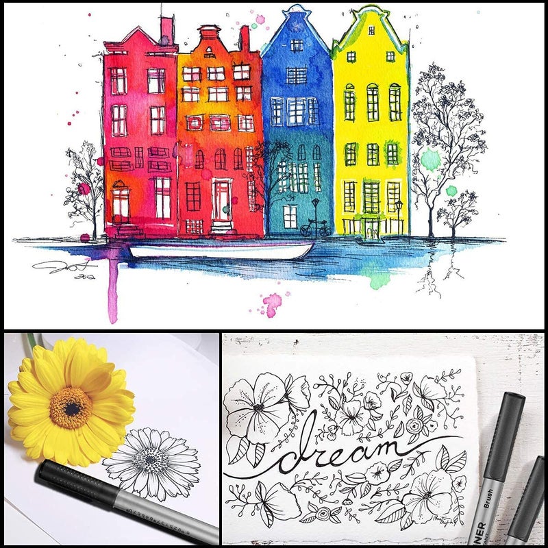 STA أقلام حبر فائق الدقة السوداء - أقلام رسم مقاومة للماء بحبر أرشيفي ونقطة دقيقة للرسم، الأنمي، المانغا، الكوميديا، توضيحات الفنان، تدوين النقاط، الرسم الفني - Image 4