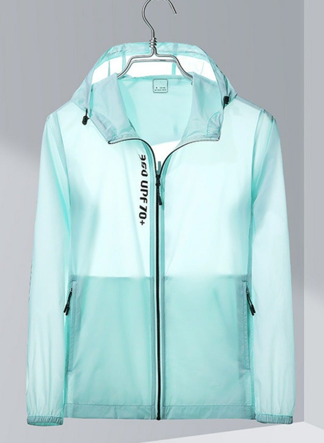 Loquat Womens Sun Protection Jacket Ultra Light Thin Breathable Outdoor Hoodie Skin Clothing Mint Green
