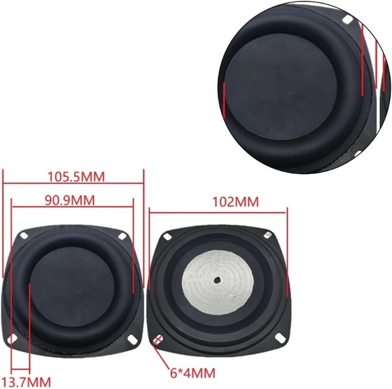 1pcs 2/3/4inch Bass Radiator Speaker Vibration Diaphragm Passive Radiator Loudspeaker Passive Woofer Diaphragm Plate Subwoofer DIY(4 inch Round) - Image 5