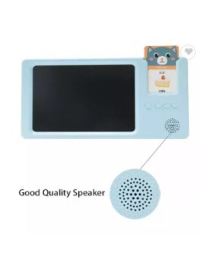 تابلت دودل للكتابة بشاشة إل سي دي ، بطاقات فلاش تتحدث ، مع 112 بطاقة بها كلمات وصور للأطفال والرضع - Image 2