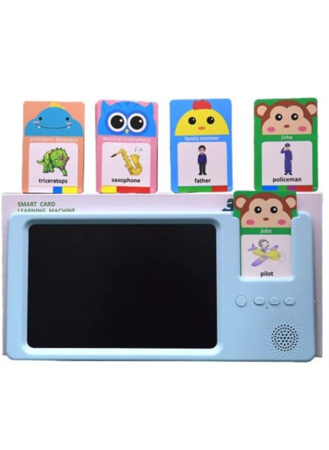 تابلت دودل للكتابة بشاشة إل سي دي ، بطاقات فلاش تتحدث ، مع 112 بطاقة بها كلمات وصور للأطفال والرضع - Image 1