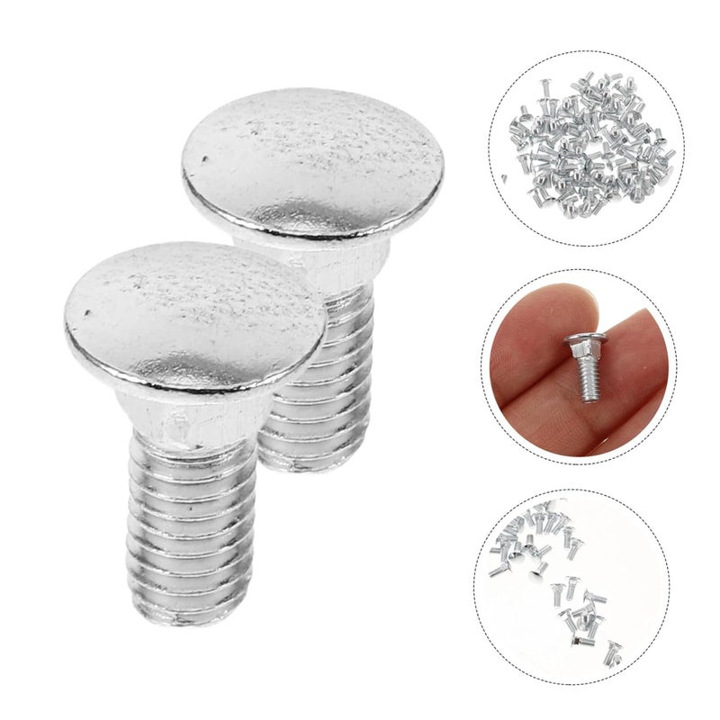 مسامير عربة مطلية بالزنك كاملة الخيوط من الفولاذ الكربوني لتثبيت متين 100 قطعة - Image 5