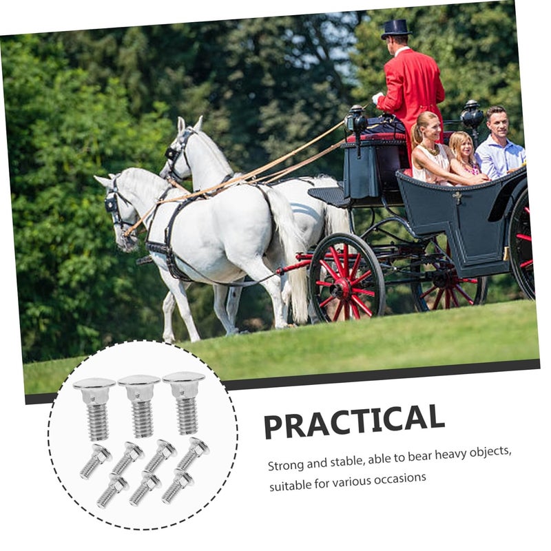 مسامير عربة مطلية بالزنك كاملة الخيوط من الفولاذ الكربوني لتثبيت متين 100 قطعة - Image 4