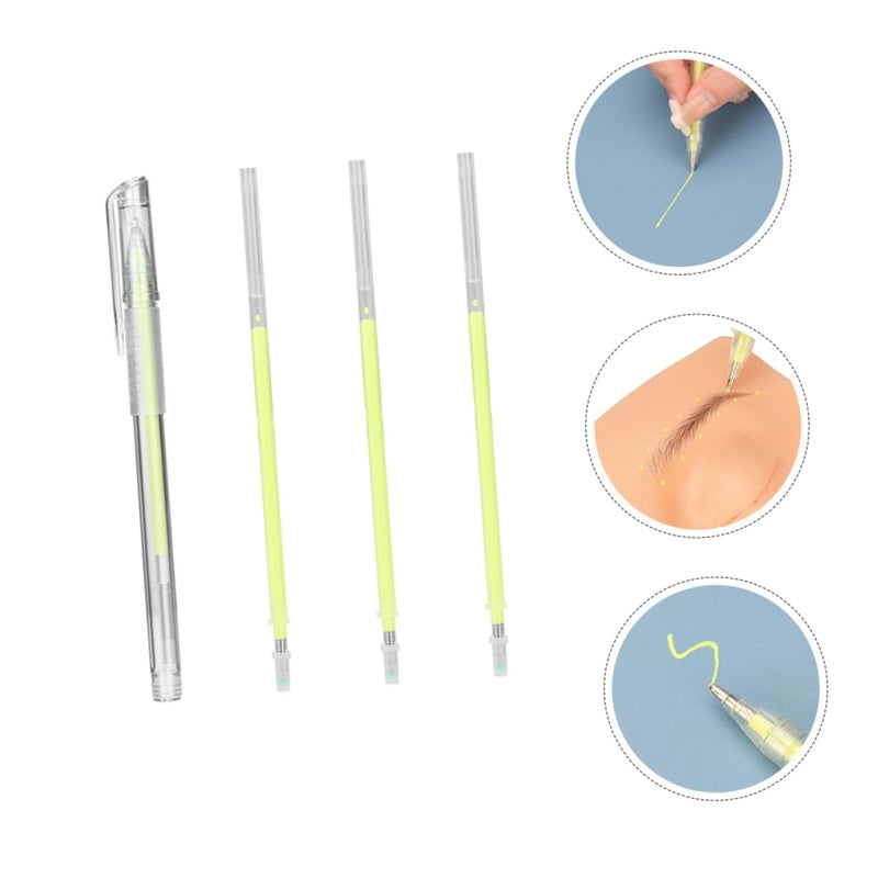 FRCOLOR 1 Set Eyebrow Position Pen with Refills Portable Makeup Marker for Precise Eyebrow Tattoos Durable and Easy to Use for Tattooing - Image 2