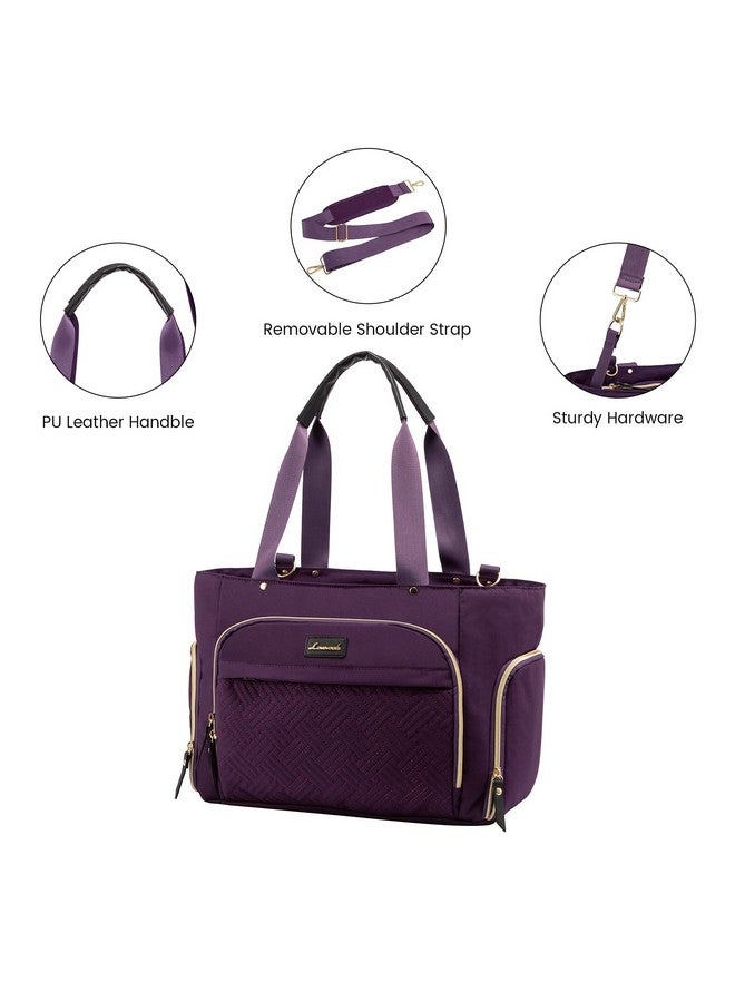 Lovevook LOVEVOOK Breast Pump Bag, Diaper Bag Tote 3Pcs Set, Work Bag for Breastfeeding Mom with 15" Laptop Pocket, Cooler Bag & Changing Pad Fit Most Breast Pumps Like Spectra S1/S2, Medela, Rainyb, Elvie - Image 3