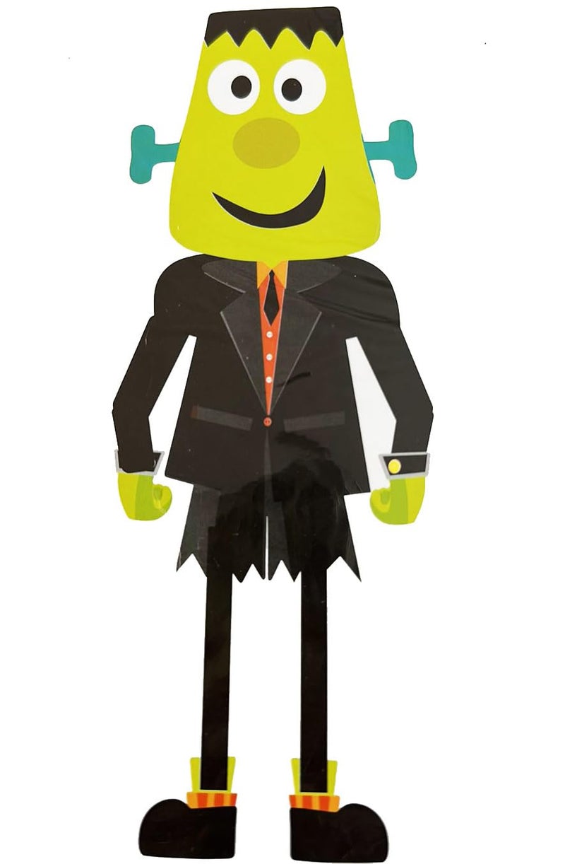 My Party Suppliers Jagmag Halloween Frankenstein Hanging Halloween Pendents Haunted House DIY Paper Hanging Decoration Scarf Skeleton Halloween Decor Hanging for Halloween Decoration Skeleton Prop for Halloween  - Image 1