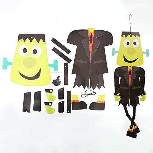 My Party Suppliers Jagmag Halloween Frankenstein Hanging Halloween Pendents Haunted House DIY Paper Hanging Decoration Scarf Skeleton Halloween Decor Hanging for Halloween Decoration Skeleton Prop for Halloween  - Image 2