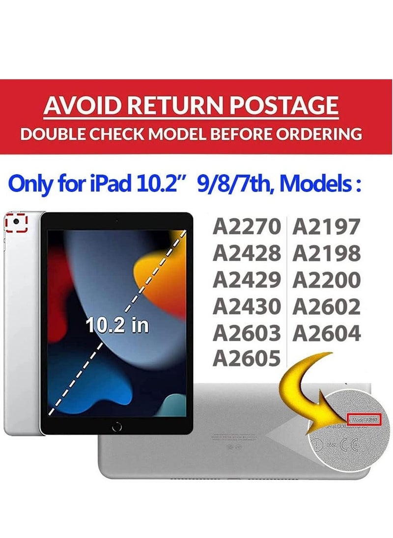 IAF iPad 10.2 Case 2020 - Cute Butterfly Shockproof EVA Foam Kid-Proof Protective Stand Cover for iPad 7th Generation (2019, 2020, 8th Gen) - Red - Image 2