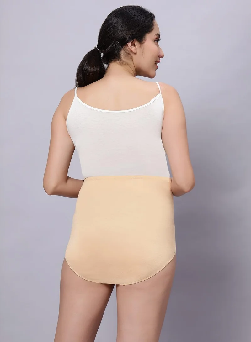 TUMMY Pack of 3 High Waist Bamboo Cotton Pregnancy Pants with Full Belly Support Comfty Breathable for Women Panties