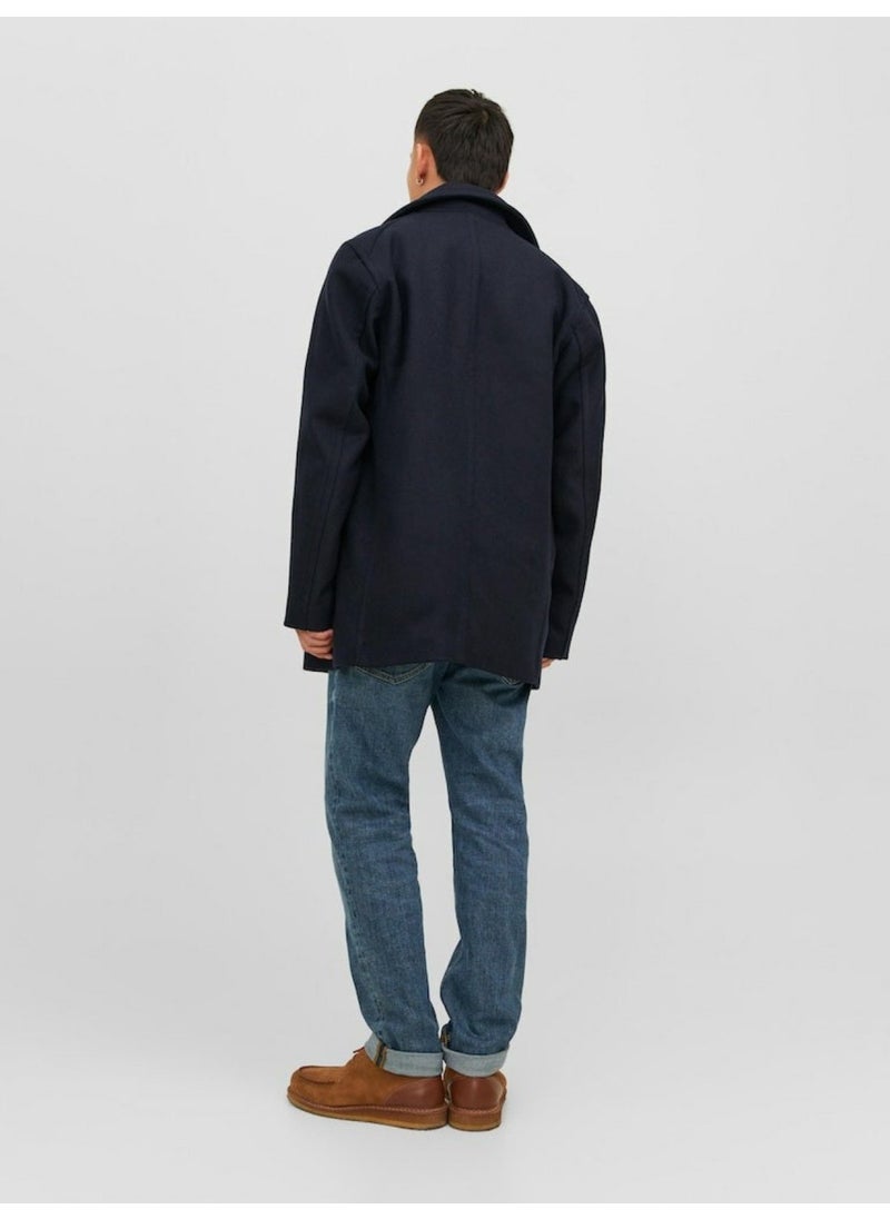 Jack Jones - Jack Jones Blucaptain Wool Pea Coat Men's Cashmere Coat 12239479 - Image 1