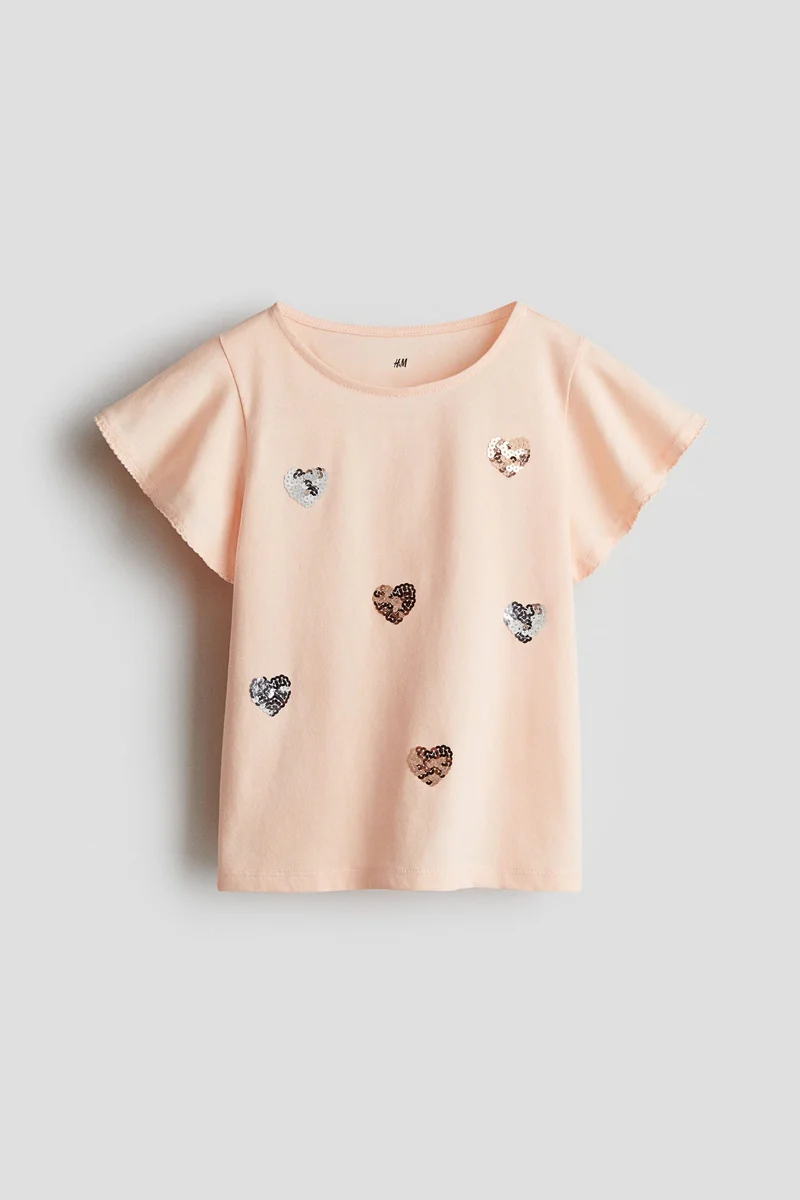 اتش اند ام بلوزة مزينة بترتر لامع