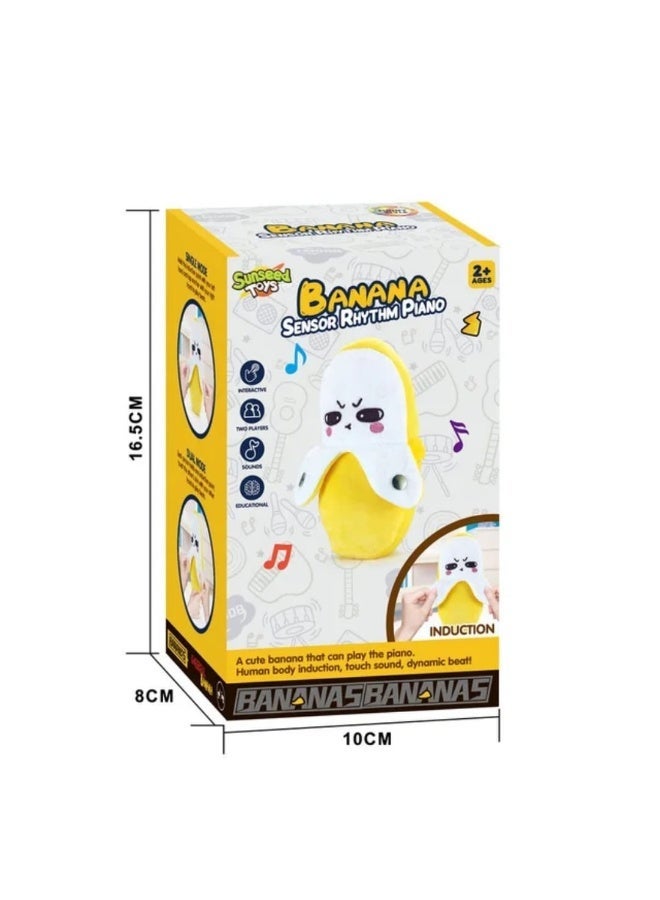 Interactive Musical Banana Toy for Kids | Touch Sensor Plush Toy with Sound Effects & Music Beats | Soft Banana Plush Doll - Image 4