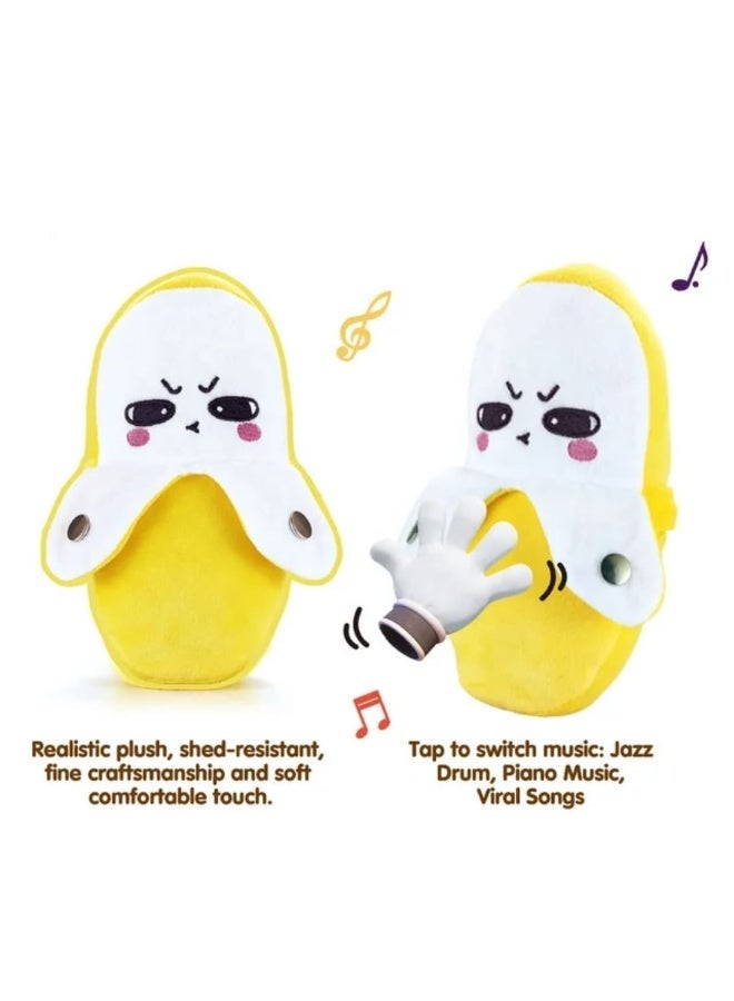 Interactive Musical Banana Toy for Kids | Touch Sensor Plush Toy with Sound Effects & Music Beats | Soft Banana Plush Doll - Image 1