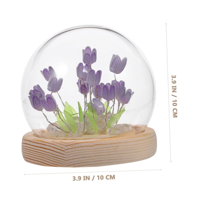DIY Tulip Night Light Kit Handmade Bedside Lamp Artificial Flower Bedroom Decor for Women Girls - Image 4
