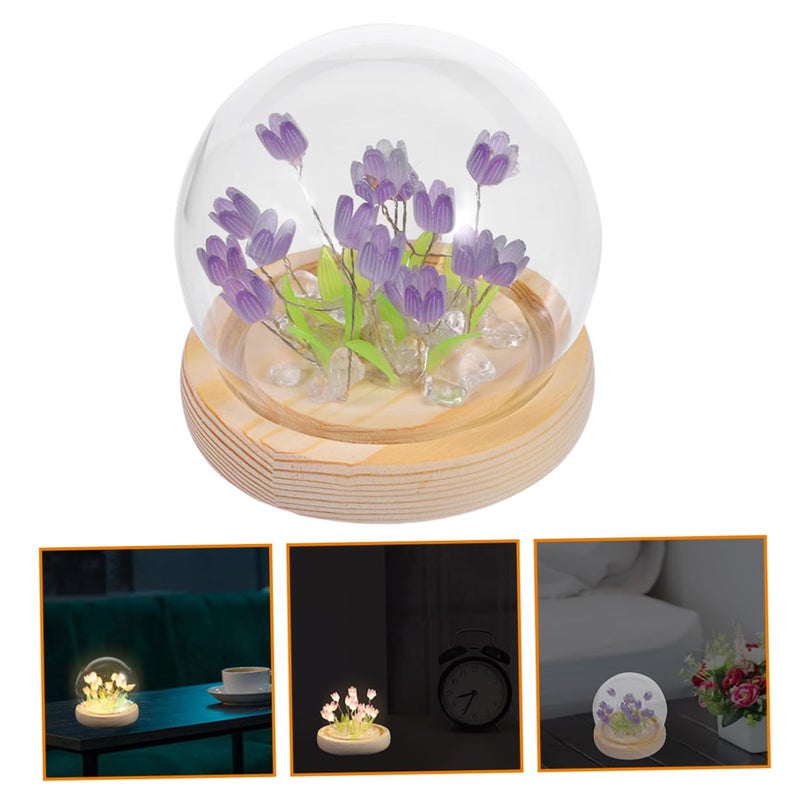 DIY Tulip Night Light Kit Handmade Bedside Lamp Artificial Flower Bedroom Decor for Women Girls - Image 3