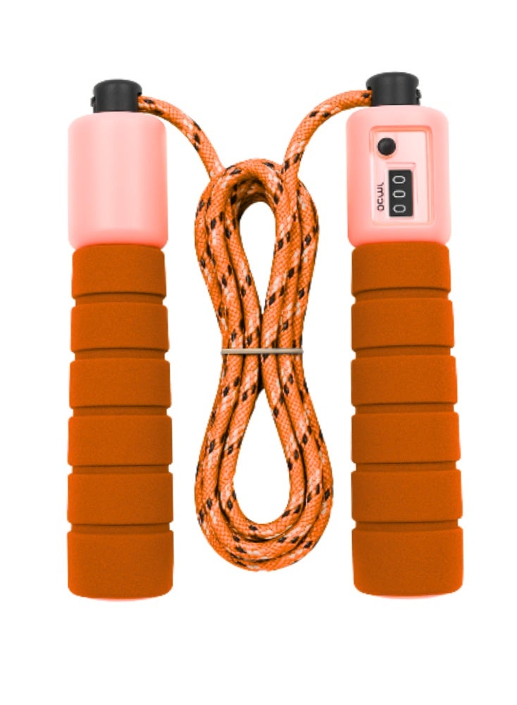 بريميم حبل قفز برتقالي بعدّاد قفز – قابل للتعديل عالي الجودة لتمارين اللياقة في الهواء الطلق - Image 1