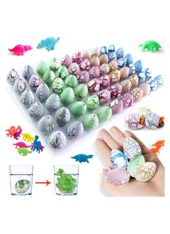 60 Pack Dinosaur Eggs Hatching Dino Egg Grow in Water Crack with Assorted Color Hunting Game Birthday Gifts Party Favors for Toddler Kids 3-10 Boys Girls