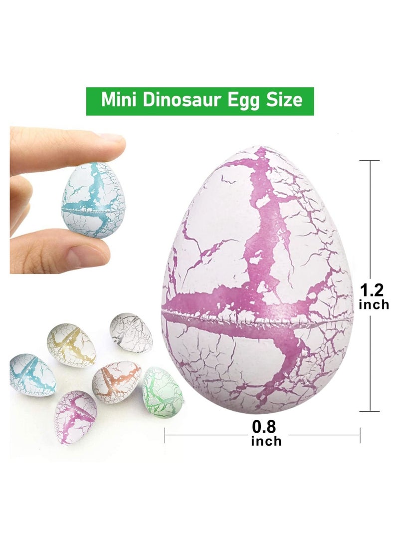 SYOSI - 60 Pack Dinosaur Eggs Hatching Dino Egg Grow in Water Crack with Assorted Color Hunting Game Birthday Gifts Party Favors for Toddler Kids 3-10 Boys Girls - Image 1