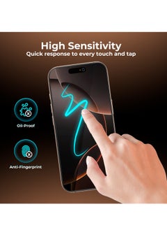 Maxwell Electronics Maxwell 3D Silicone Edge HD Privacy Screen Protector Compatible with iPhone 16 Pro Max Crystal Clear, Anti-Static, Anti-Reflection, 0.33 mm Raised Protection, Easy to Install, Non Bubble Installation  - Image 3