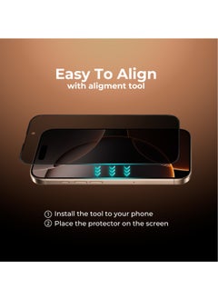 Maxwell Electronics Maxwell 3D Silicone Edge HD Privacy Screen Protector Compatible with iPhone 16 Pro Max Crystal Clear, Anti-Static, Anti-Reflection, 0.33 mm Raised Protection, Easy to Install, Non Bubble Installation  - Image 5
