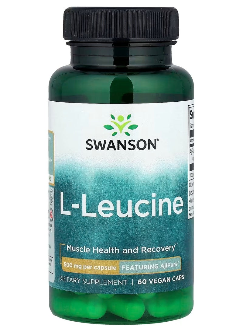 Swanson, L-Leucine, 500 mg, 60 Vegan Caps