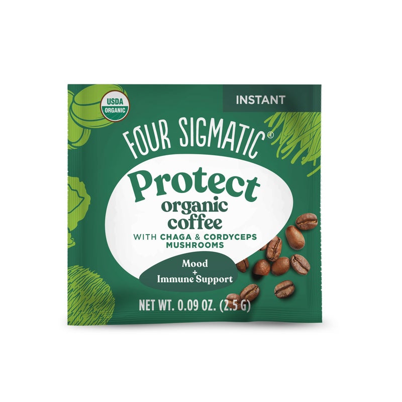 Four Sigmatic Organic Instant Coffee Powder | Mushroom Coffee Instant Mix with Cordyceps, Chaga and Eleuthero for Better Focus and Immune Support | 10 Packets - Image 2