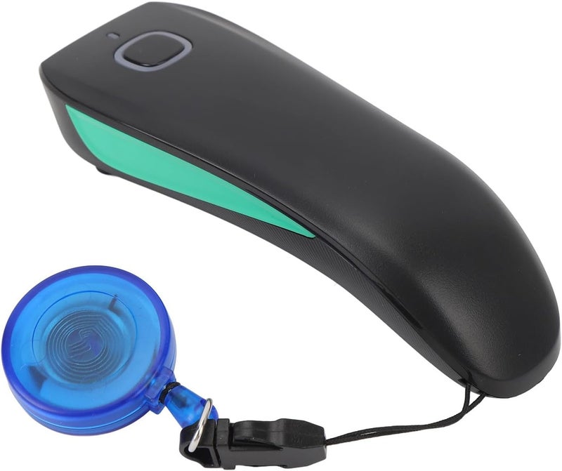 ماسح باركود 1D لاسلكي صغير، قارئ باركود محمول يحتوي على منفذ متعدد الوظائف (BT 2.4G، USB)، متوافق مع أجهزة الكمبيوتر المحمولة، الأجهزة اللوحية، الهواتف المحمولة وأنظمة نقاط البيع (POS)، ويُستخدم في محلات السوبر ماركت والصيدليات. - Image 1