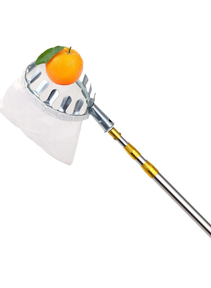 DubaiGallery Agricultural Garden Hardware Tools 5meter Apple picker Fruit Picker Pole with Basket Telescoping Portable Fruit Picker - Image 1