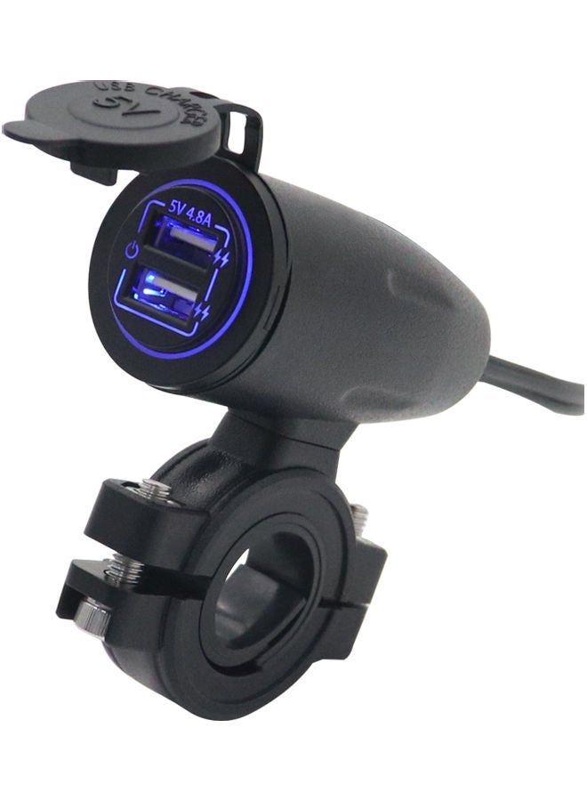 NIBEMINENT Waterproof Motorcycle Handlebar Power Adapter Charger  - Image 3