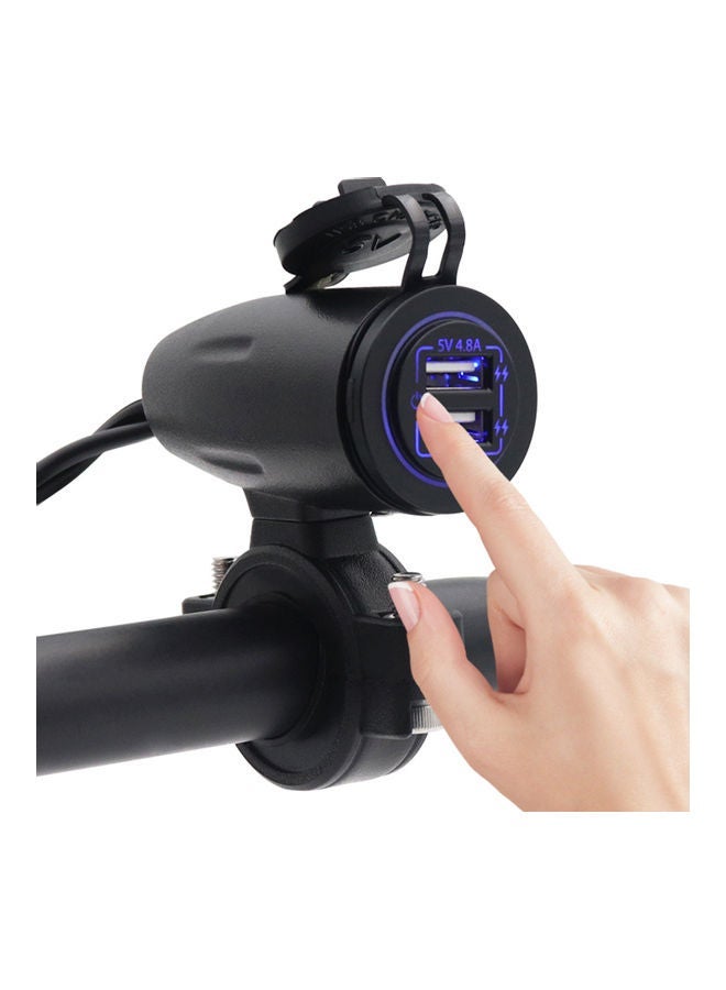 NIBEMINENT Waterproof Motorcycle Handlebar Power Adapter Charger  - Image 5