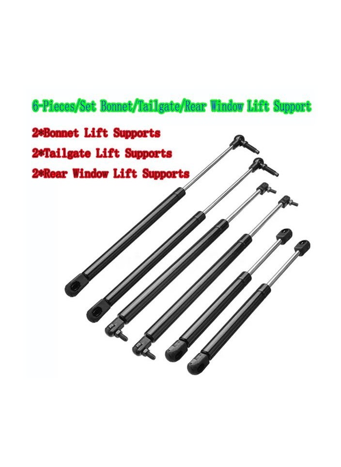 Generic 6-Pieces/Set Bonnet/Tailgate/Rear Window Lift Support fit Use for Jeep Grand Cherokee 99-04  - Image 2