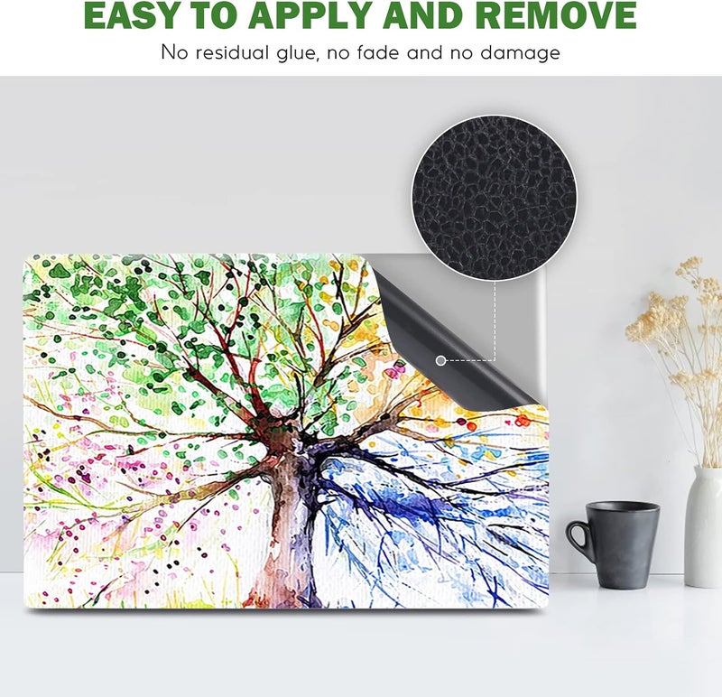 DINKY Laptop Skin Sticker Decal, 12" 13" 13.3" 14" 15" 15.4" 15.8 inch Laptop Universal Reusable Vinyl Skin Stickers Cover Art Decal Notebook PC Personalized Protector-Colorful Tree - Image 5
