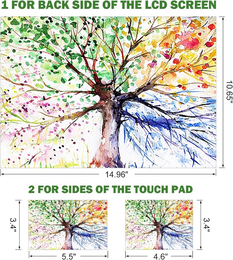 DINKY Laptop Skin Sticker Decal, 12" 13" 13.3" 14" 15" 15.4" 15.8 inch Laptop Universal Reusable Vinyl Skin Stickers Cover Art Decal Notebook PC Personalized Protector-Colorful Tree - Image 2