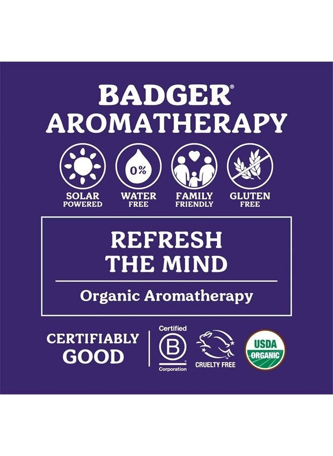 Badger بلسم مهدئ للتوتر، عصا بلسم العلاج بالروائح، معتمد عضويًا، زيت العلاج بالروائح، أسطوانة زيت عطري، 0.6 أونصة  - Image 4