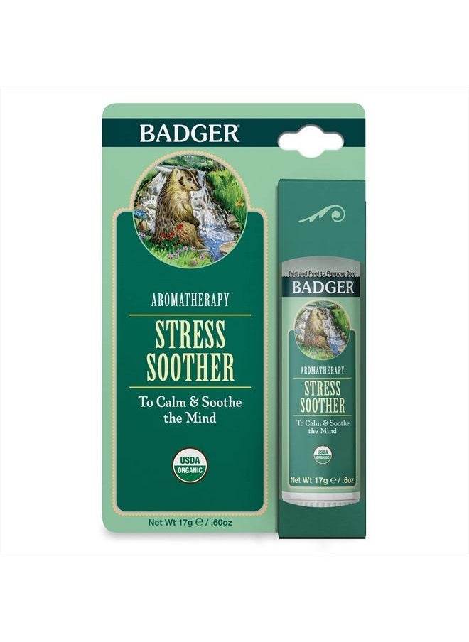 Badger بلسم مهدئ للتوتر، عصا بلسم العلاج بالروائح، معتمد عضويًا، زيت العلاج بالروائح، أسطوانة زيت عطري، 0.6 أونصة  - Image 3