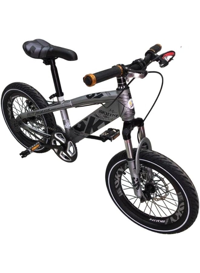 Challengers Skyline Mountain Bicycle, 16-Inch Size, Gray - Image 2