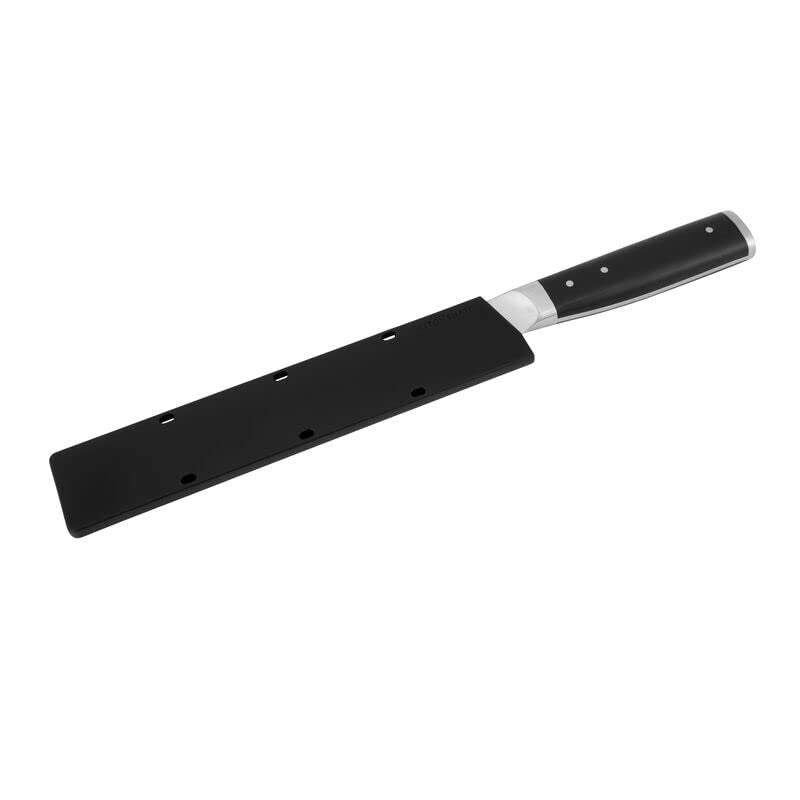 KitchenAid Gourmet Forged Triple Rivet Bread Knife with Custom-Fit Blade Cover, 5-inch, Sharp Kitchen Knife, High-Carbon Japanese Stainless Steel Blade, Black - Image 4