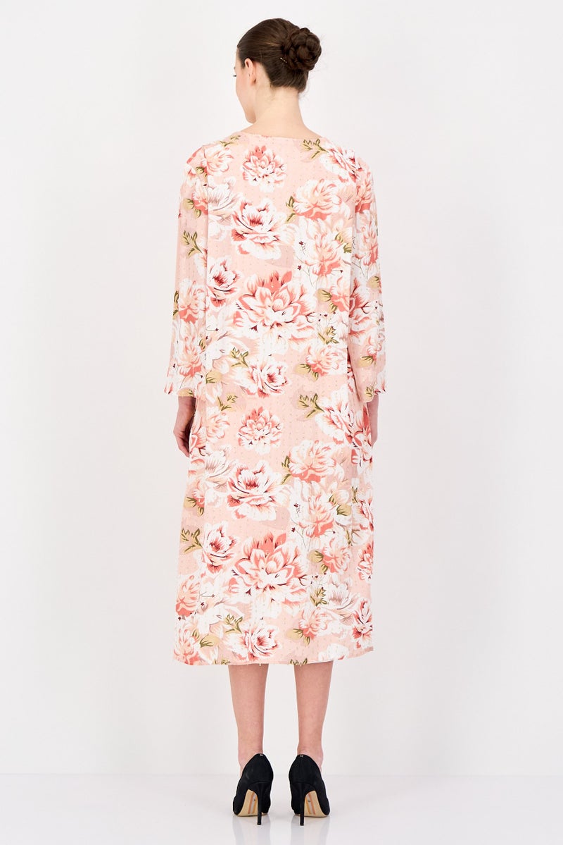 Kathy Ireland Women Floral Print Midi Dress, Multicolor - Image 2