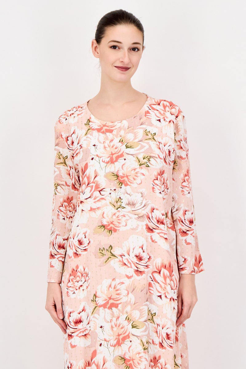 Kathy Ireland Women Floral Print Midi Dress, Multicolor - Image 4