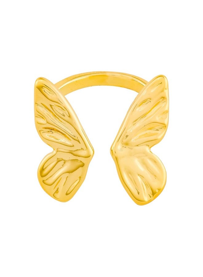 KUSHAL'S Fashion Jewellery Gold Polished Copper Trendy Zircon Finger ring, Best for Casual Wear & Special Occasion - 455180 - Image 3