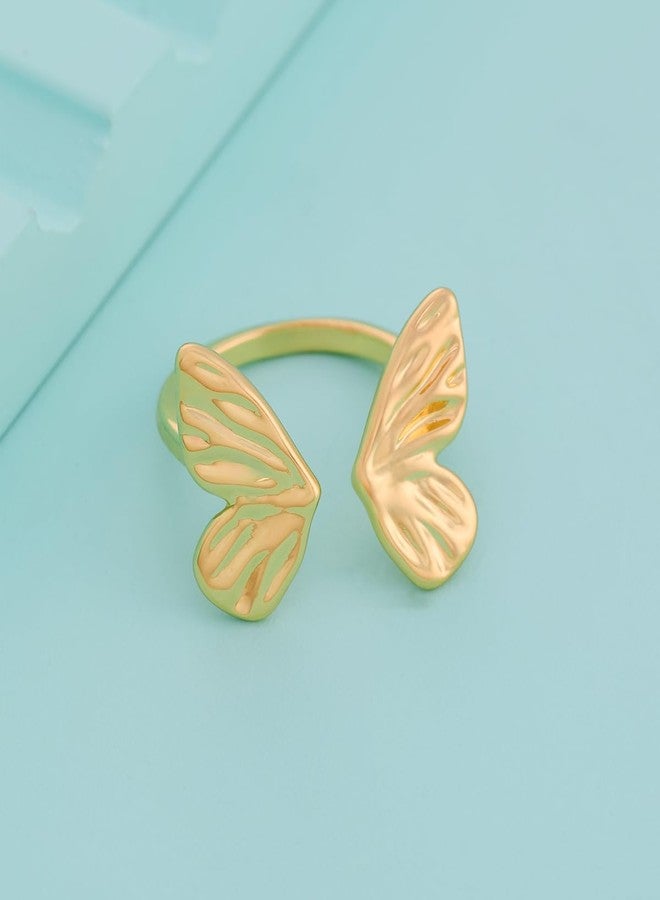KUSHAL'S Fashion Jewellery Gold Polished Copper Trendy Zircon Finger ring, Best for Casual Wear & Special Occasion - 455180 - Image 2