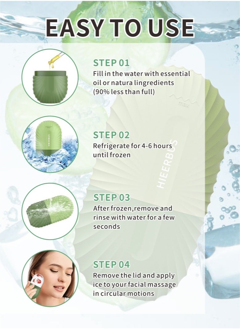 Silicone Ice Roller For Face, Face Massagers,Skin Care Tool Reusable  Face Ice Mold  Shrink Pores Anti Wrinkle Reduce Puffiness,Green - https://f.nooncdn.com/p/pzsku/Z1BC765FA9C3656AD858BZ/45/_/1723711581/650df2c3-022b-4310-ac58-49bcb713f987.jpg?width=original